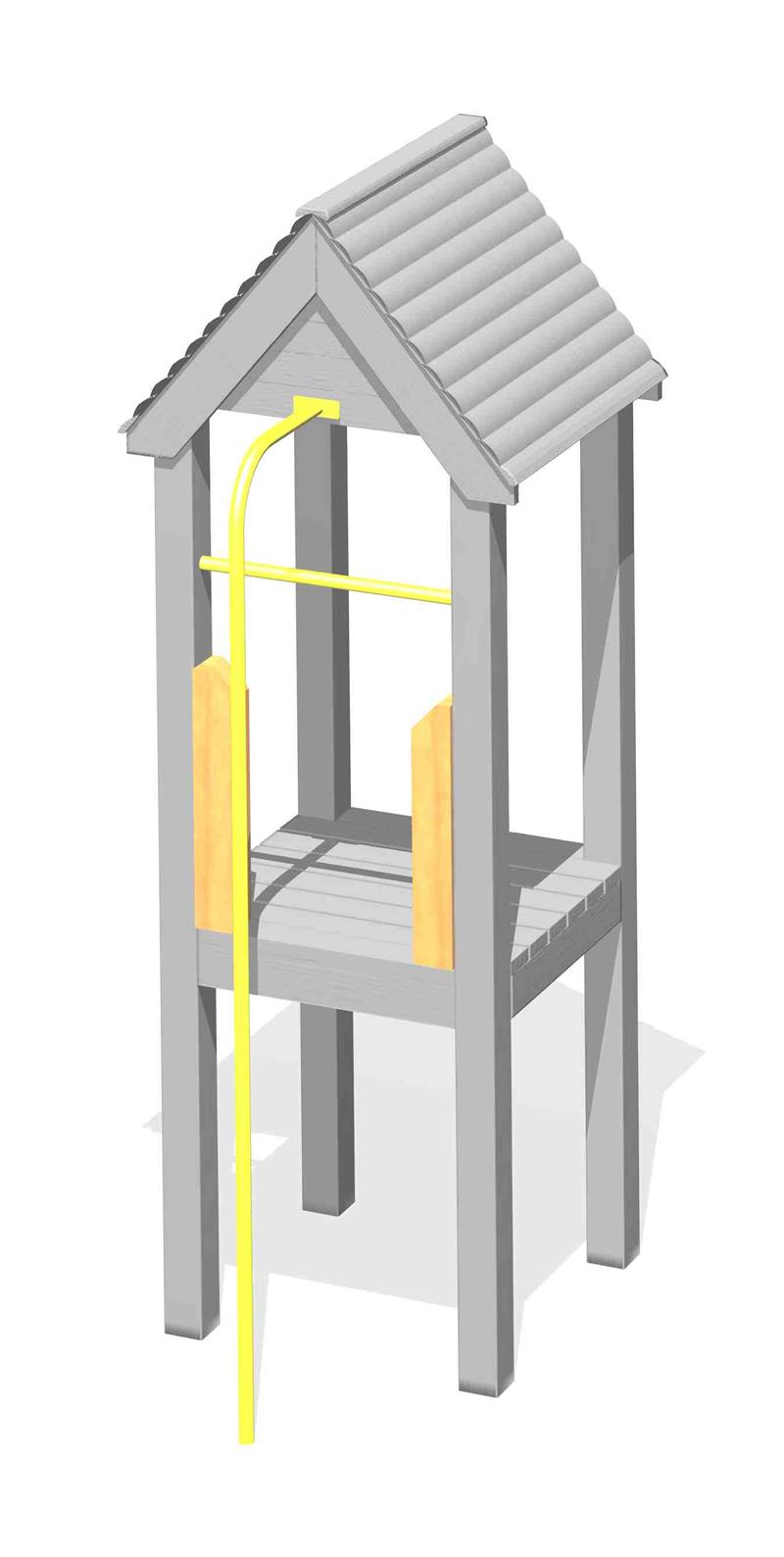Technical render of a Fireman's Pole